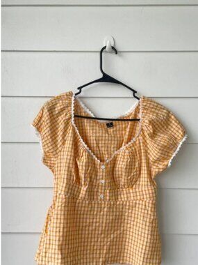 Yellow Gingham top
